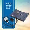 McKesson Aneroid Sphygmomanometer, Blood Pressure with Cuff, Navy, Adult Small, 20 Count(Large Adult Cuff (1 Count))
