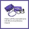 McKesson Aneroid Sphygmomanometer and Stethoscope Kit – Pocket Blood Pressure Gauge/Cuff, Sprague Rappaport Stethoscope, Purple – Size 11, 23-40 cm, 55 cm Tube, 1 Count