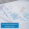 McKesson Bedside Bags – Polyethylene, Blue and White Floral Print, Open-Ended, Disposable – 0.5 mil, 7 in x 11.5 in, 100 Count, 20 Packs, 2000 Total