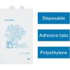 McKesson Bedside Bags – Polyethylene, Blue and White Floral Print, Open-Ended, Disposable – 0.5 mil, 7 in x 11.5 in, 100 Count, 20 Packs, 2000 Total