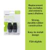 McKesson Black Rubber Quad Cane Tips, 0.5 inch Diameter, 4 Count, 10 Packs, 40 Total((40 ct))