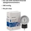 McKesson Blood Pressure Gauge for Standard Aneroid Sphygmomanometers, 300mmHg, No-Pin Stop, 1 Count