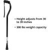 McKesson Cane, Offset-Handle, Aluminum, Black, Adjustable Height 30 in to 39 in, 1 Count
