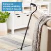 McKesson Cane, Offset-Handle, Aluminum, Black, Adjustable Height 30 in to 39 in, 1 Count