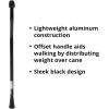 McKesson Cane, Offset-Handle, Aluminum, Black, Adjustable Height 30 in to 39 in, 1 Count