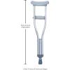 McKesson Child Aluminum Adjustable Axillary Underarm Crutches, 1 Pair