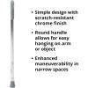 McKesson Chrome Aluminum Round Handle Cane 29.75 to 38.75″ Height((6 ct))