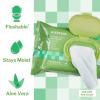 McKesson Flushable* Adult Wet Wipes – 144 Wipes (3 Pack of 48) – Aloe & Vitamin E, Plant-Based Cleansing Wipes, Scented