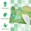 McKesson Flushable* Adult Wet Wipes – 288 Wipes (3 Pack of 96) – Aloe & Vitamin E, Plant-Based Cleansing Wipes, Scented