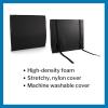 McKesson Foam Back Support Cushion for Wheelchairs, Black, 22 in 19 in (W x D), 1 Count