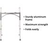 McKesson Folding Walker with Rubber Tips – Adjustable Height, Lightweight Mobility Aid, 350 lb Weight Limit, 1 Count(Adult (1 Count))