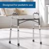 McKesson Folding Walker with Rubber Tips – Adjustable Height, Lightweight Mobility Aid, 350 lb Weight Limit, 1 Count(Junior (4 Count))