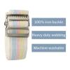 McKesson Gait Belt, Transfer and Walking, Heavy Duty with Metal Buckle, Pastel Stripe, 60 in, 1 Count(Pastel Stripe)