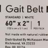 McKesson Gait Belt, Transfer and Walking, Heavy Duty with Metal Buckle, Pastel Stripe, 60 in, 1 Count(White)