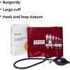 McKesson LUMEON Replacement Blood Pressure Cuff with Bulb and Valve, Nylon Cuff, 2-Tube Bladder, Burgundy, Adult Large, Gauge Not Included, 15 Count(15 Count)