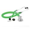 McKesson Lumeon Sprague Rappaport Stethoscope – Dual-Head Lightweight Scope, Double Tube, Adjustable Aluminum Binaurals – Green, 22 in., 1 Count