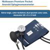 McKesson Manual Blood Pressure Monitor, Inflation Pump and Cuff for Adult Arm – Premium Pocket Aneroid Sphygmomanometer with Carrying Case, Navy, 1 Count(Adult Cuff (1 ct))