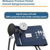 McKesson Manual Blood Pressure Monitor, Inflation Pump and Cuff for Adult Arm – Premium Pocket Aneroid Sphygmomanometer with Carrying Case, Navy, 1 Count(Adult Cuff (1 ct) (Pack of 2))