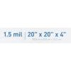 McKesson Patient Belongings Bag – Rigid Handle, Snap Closure, Polyethylene, White – 1.5 mil, 20 in x 20 in x 4 in, 250 Count