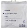 McKesson Patient Belongings Bag – Rigid Handle, Snap Closure, Polyethylene, White – 1.5 mil, 20 in x 20 in x 4 in, 250 Count