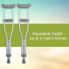McKesson Pediatric Aluminum Underarm Crutches, 4′ to 6″ User Height, Weight Capacity 175 lbs