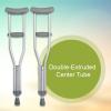 McKesson Pediatric Aluminum Underarm Crutches, 4′ to 6″ User Height, Weight Capacity 175 lbs