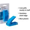McKesson Pill Cutter for Small and Large Pills, Plastic, Stainless Steel Blade, Blue, 1 Count