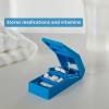 McKesson Pill Cutter for Small and Large Pills, Plastic, Stainless Steel Blade, Blue, 1 Count