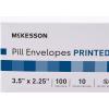 McKesson Pill Envelopes for Medicine [1000 Count] Medication Packets, Imprinted, Moisture Seal, 100 Count, 10 Packs