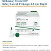 McKesson Prevent HP Sterile Push Button Safety Lancets, 21G x 1.8 mm Depth [2000 Count] – Auto Retracting Blood Glucose Testing Lancets, Single Use, Green((100 ct))