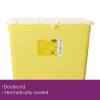 McKesson Prevent Sharps Container for Chemotherapy Waste, Premium – PG-II, Plastic, Vertical Entry, Hinged Lid – Yellow, 18 gal, 13 in x 17 3/10 in x 24 3/5 in, 7 Count(18 Gallon)