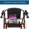 McKesson Rollator Walker with Seat and Wheels, Lightweight, Aluminum, 300 lbs Weight Capacity, Green, 1 Count(Red)