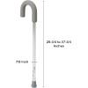 McKesson Silver Aluminum Round Handle Cane 28.75″ to 37.75″ H((6 ct))