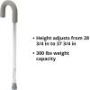McKesson Silver Aluminum Round Handle Cane 28.75″ to 37.75″ H((6 ct))