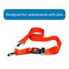 McKesson Spine Board Straps with Quick Release Buckle for Medical Backboards with Pins, Stretchers – Speed Clip Strap, Orange Nylon, 72 in, 1 Count((1 ct))