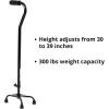 McKesson Steel Small Base Quad Cane 30 to 39″ Height(Black)