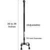 McKesson Steel Small Base Quad Cane 30 to 39″ Height(Black)