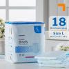 McKesson Super Briefs, [72 Count], Size L, 44-58 in. Incontinence Adult Diapers with Tabs, Moderate Absorbency, Unisex, Disposable, Elastic Leg Gathers and Contoured Fit for Men and Women