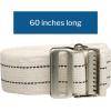 McKesson Transfer and Gait Belt with Iron Buckle – White with Black Stripe, 60 in, 1 Count