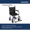 McKesson Transport Wheelchair, Lightweight, Aluminum, Blue Finish, 300 lbs Weight Capacity, 1 Count