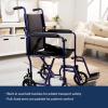 McKesson Transport Wheelchair, Lightweight, Aluminum, Blue Finish, 300 lbs Weight Capacity, 1 Count