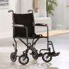 McKesson Transport Wheelchair, Lightweight, Steel, Silver Vein Finish, 250 lbs Weight Capacity, 1 Count