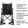 McKesson Transport Wheelchair, Lightweight, Steel, Silver Vein Finish, 250 lbs Weight Capacity, 1 Count