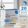 McKesson Ultra Plus Stretch Briefs, [20 Count], M/R, 32-54 in. Incontinence Adult Diapers, Heavy Absorbency, Unisex, Disposable, Elastic Leg Gathers and Contoured Fit for Men and Women(Large/X-Large (80 Count))