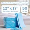 McKesson Underpads Disposable Medical Bed Pads 12″ x 17″ [500 Count], Heavy Absorbency, 3-Ply, Tissue Incontinence Chux for Adults, Elderly, and Baby, Pee Pads(12 W X 17 L Inch (50 ct))