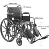 McKesson Wheelchair, Elevating Swing Away Foot Leg Rest, Desk Length Arms, 18 in Seat, 300 lbs Weight Capacity, 1 Count