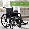 McKesson Wheelchair, Elevating Swing Away Foot Leg Rest, Desk Length Arms, 18 in Seat, 300 lbs Weight Capacity, 1 Count