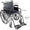 McKesson Wheelchair, Swing Away Foot Leg Rest, Desk Length Arms, 18 in Seat, 300 lbs Weight Capacity, 1 Count