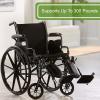 McKesson Wheelchair, Swing Away Foot Leg Rest, Elevating Leg Rest, Desk Length Arms Flip Back, 18 in Seat, 300 lbs Weight Capacity, 1 Count(18 Inch Seat Width)