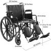 McKesson Wheelchair, Swing Away Foot Leg Rest, Elevating Leg Rest, Fixed Arm, 16 in Seat, 250 lbs Weight Capacity, 1 Count(1 Count (Pack of 1))
